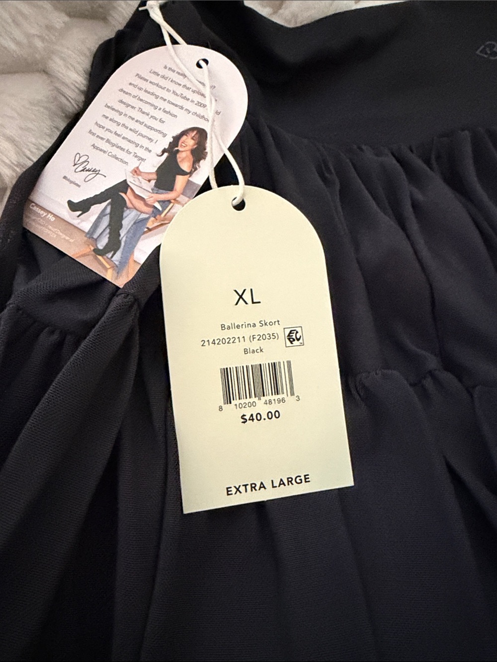 Tiered Black Chiffon Ballerina Skort - Picture 5 of 6